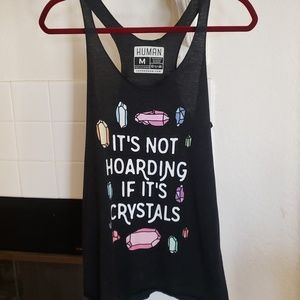 Crystal Lover Graphic Racerback Tank Top